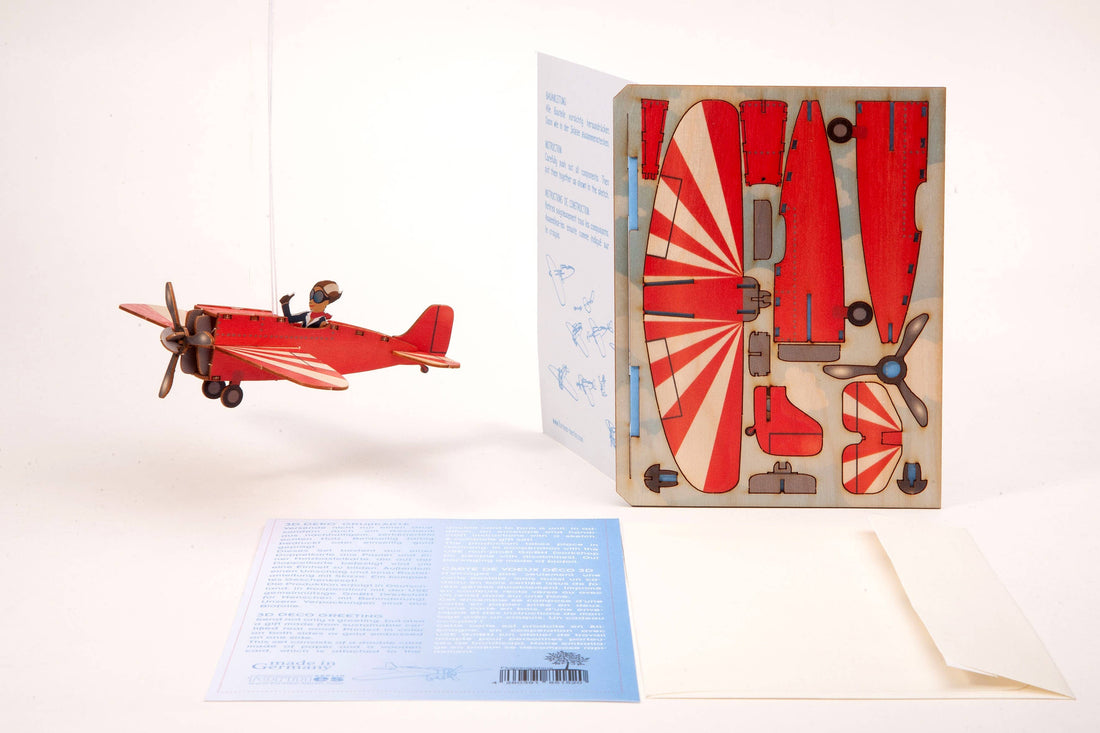Flugzeug 3D Deco Grusskarte