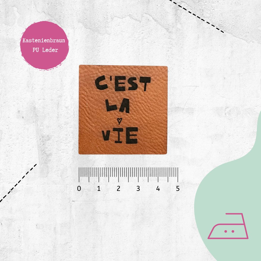 Kunstlederlabel c&