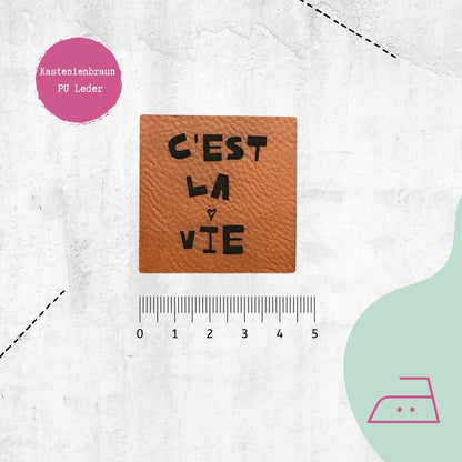 Kunstlederlabel c&