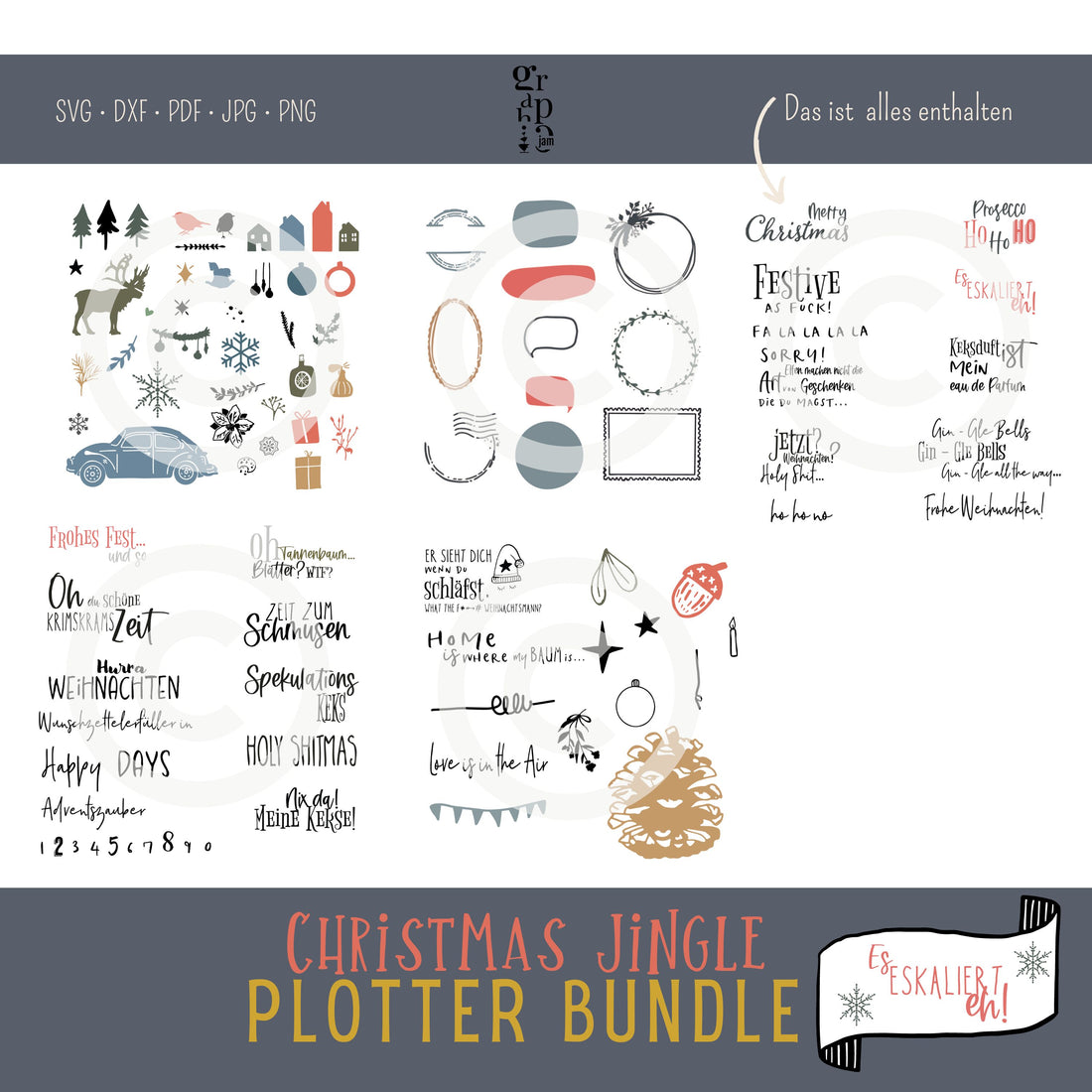 Christmas Jingle - Das freche Weihnachts Plotterbundle - Graphic Jam 