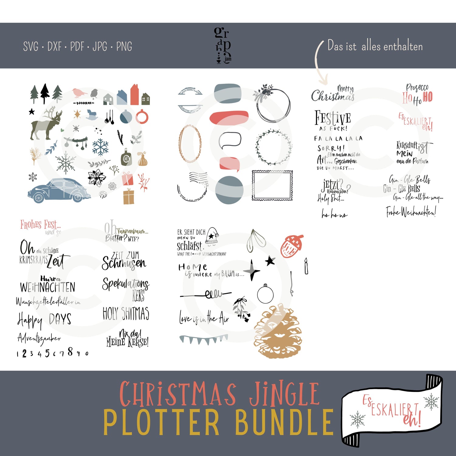 Christmas Jingle - Das freche Weihnachts Plotterbundle - Graphic Jam 