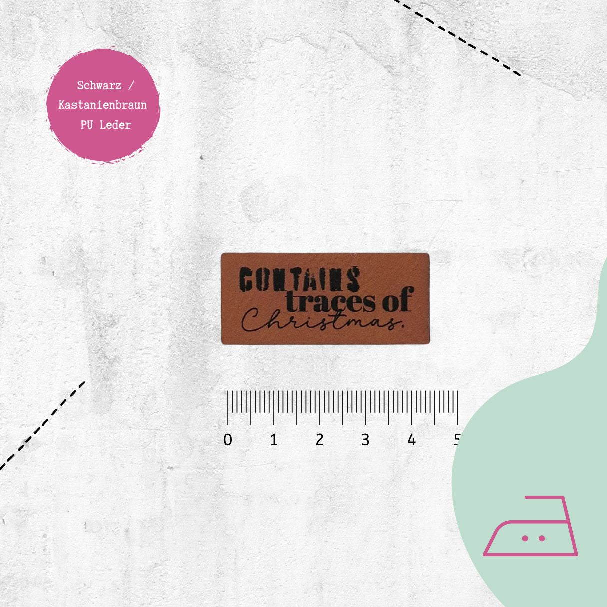 Kunstlederlabel "Contains traces of christmas" | X-Mas Special