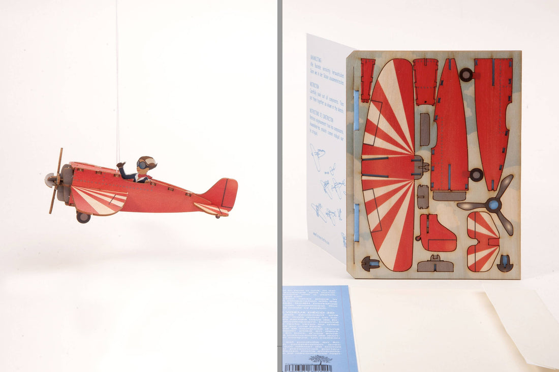 Flugzeug 3D Deco Grusskarte