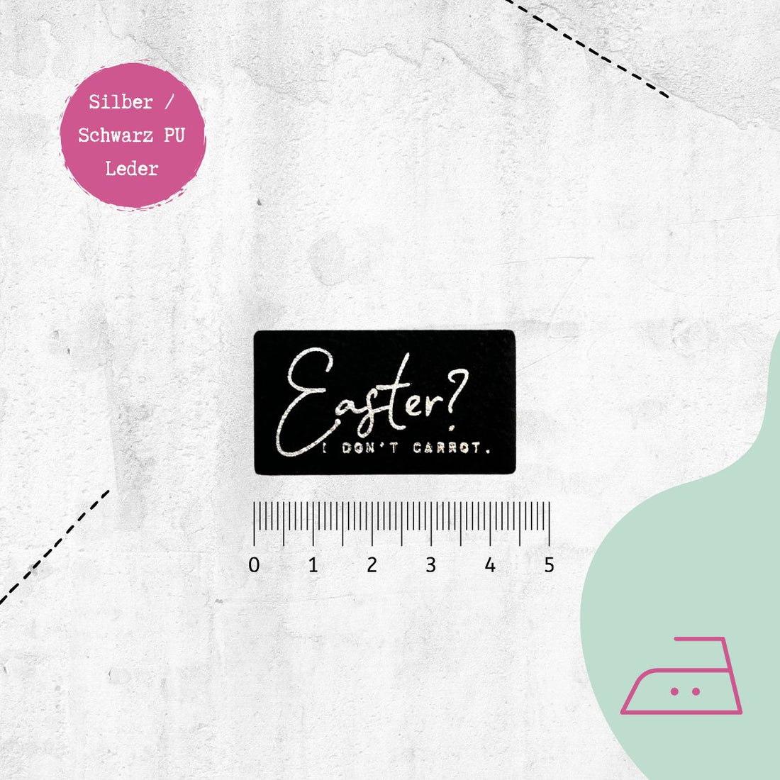Kunstlederlabel "Easter?" zum Aufbügeln
