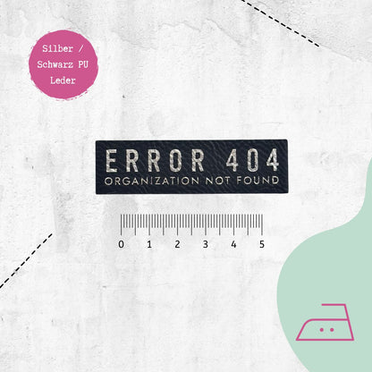Kunstlederlabel "Error 404" zum Aufbügeln | Vorbestellung