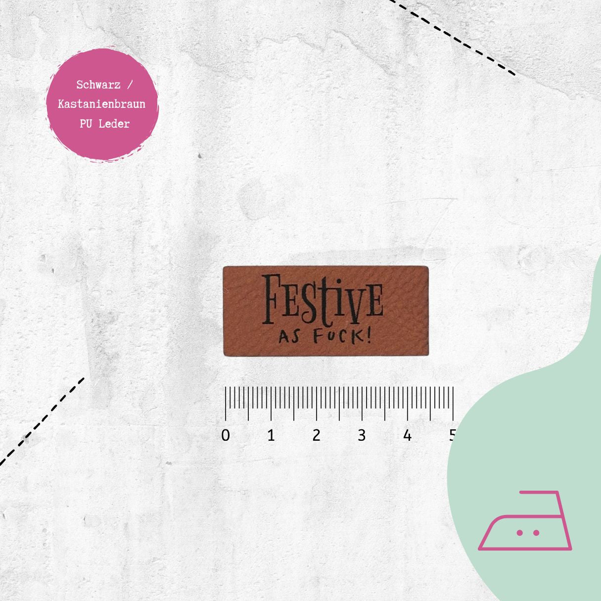 Kunstlederlabel "Festive as f***" | X-Mas Special