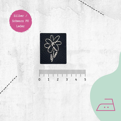 Kunstlederlabel "Flower II" zum Aufbügeln | Vorbestellung