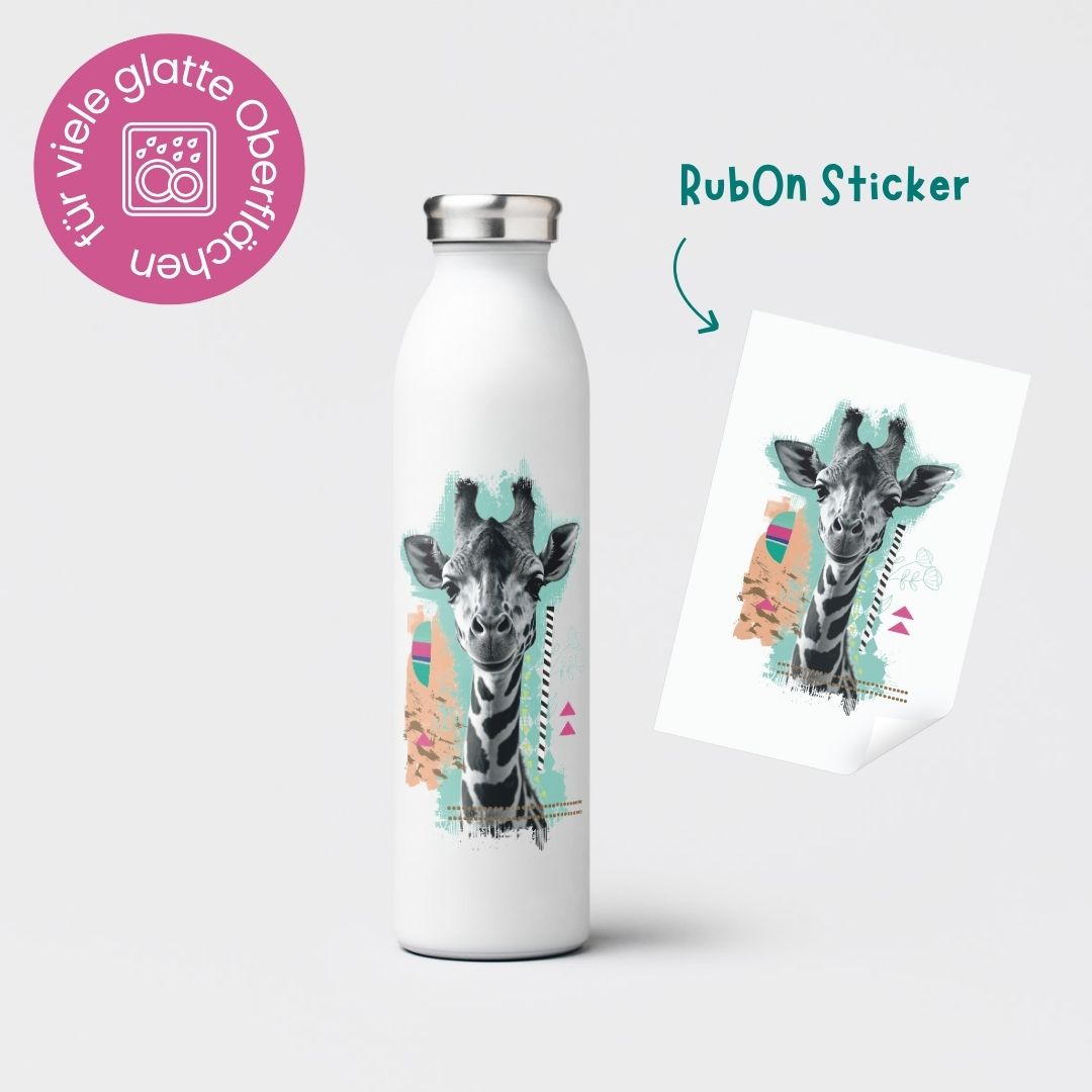 Rub-On Sticker &quot;Cuties - Giraffe&quot;