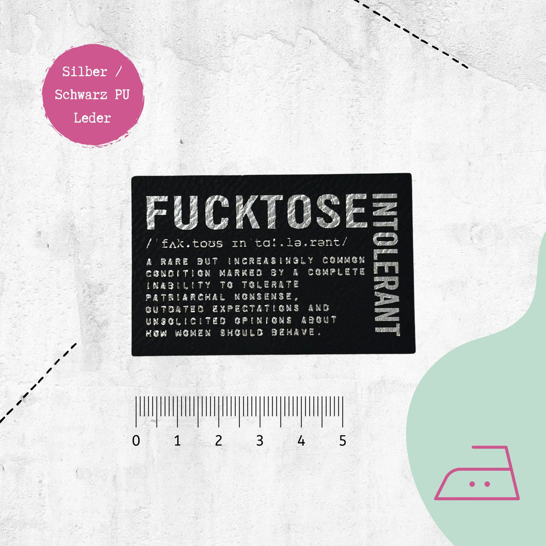 Kunstlederlabel "Fucktose Intolerant"