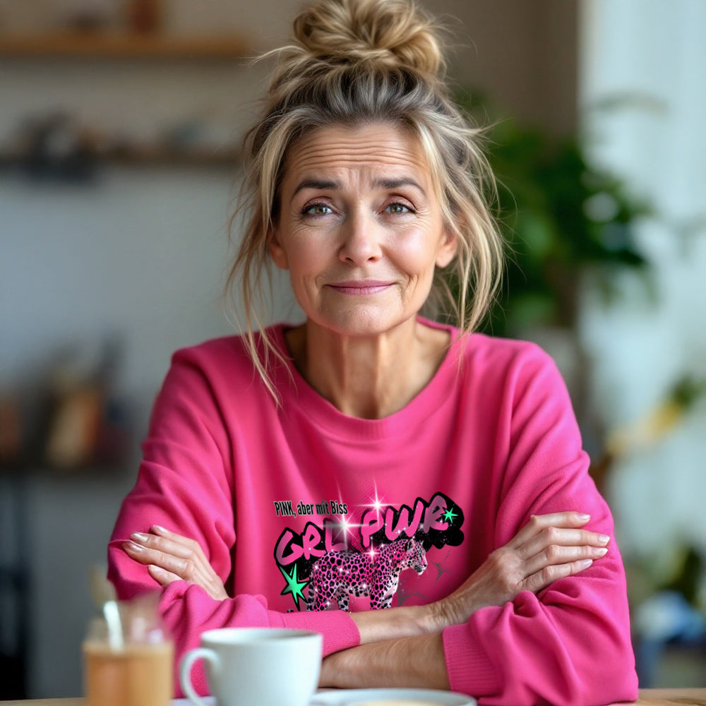 Bügelbild – “Pink aber mit Biss - GRL PWR&quot;(VB)