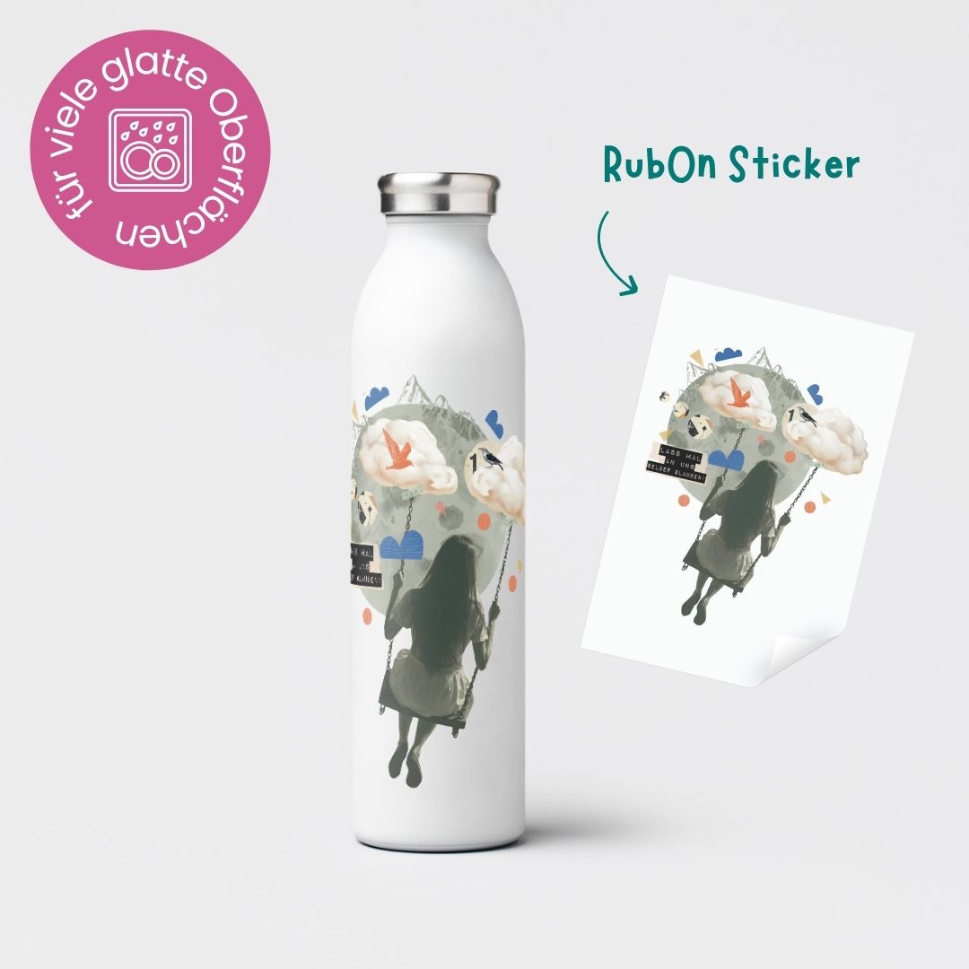 Rub-On Sticker &quot;Glaub an uns&quot;