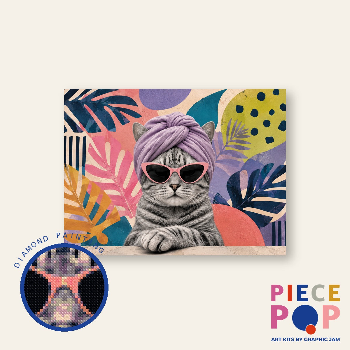 Diamond Painting - Guru Cat (Quer)