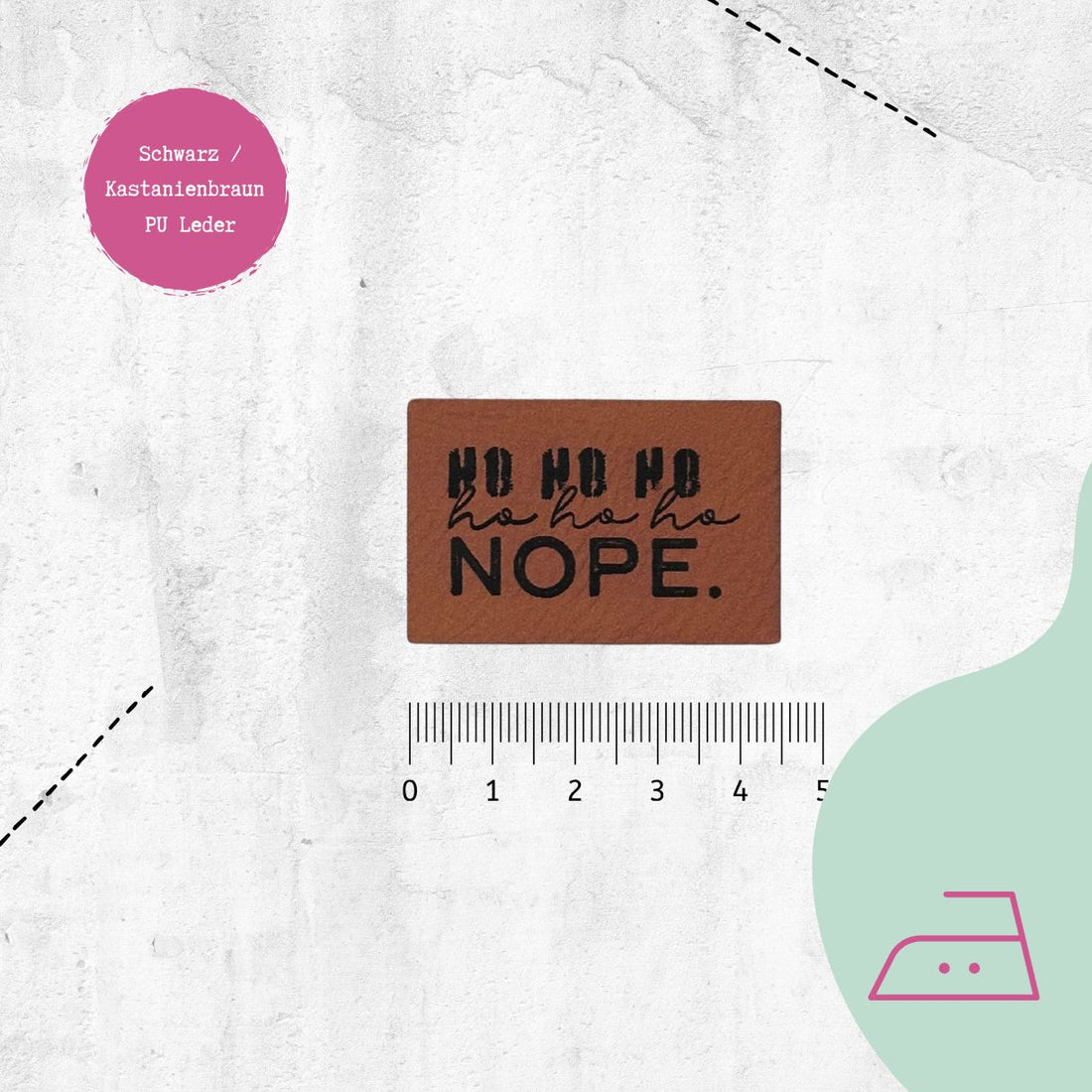 Kunstlederlabel &quot;HoHoHO Nope&quot; zum Aufbügeln |X-Mas Special