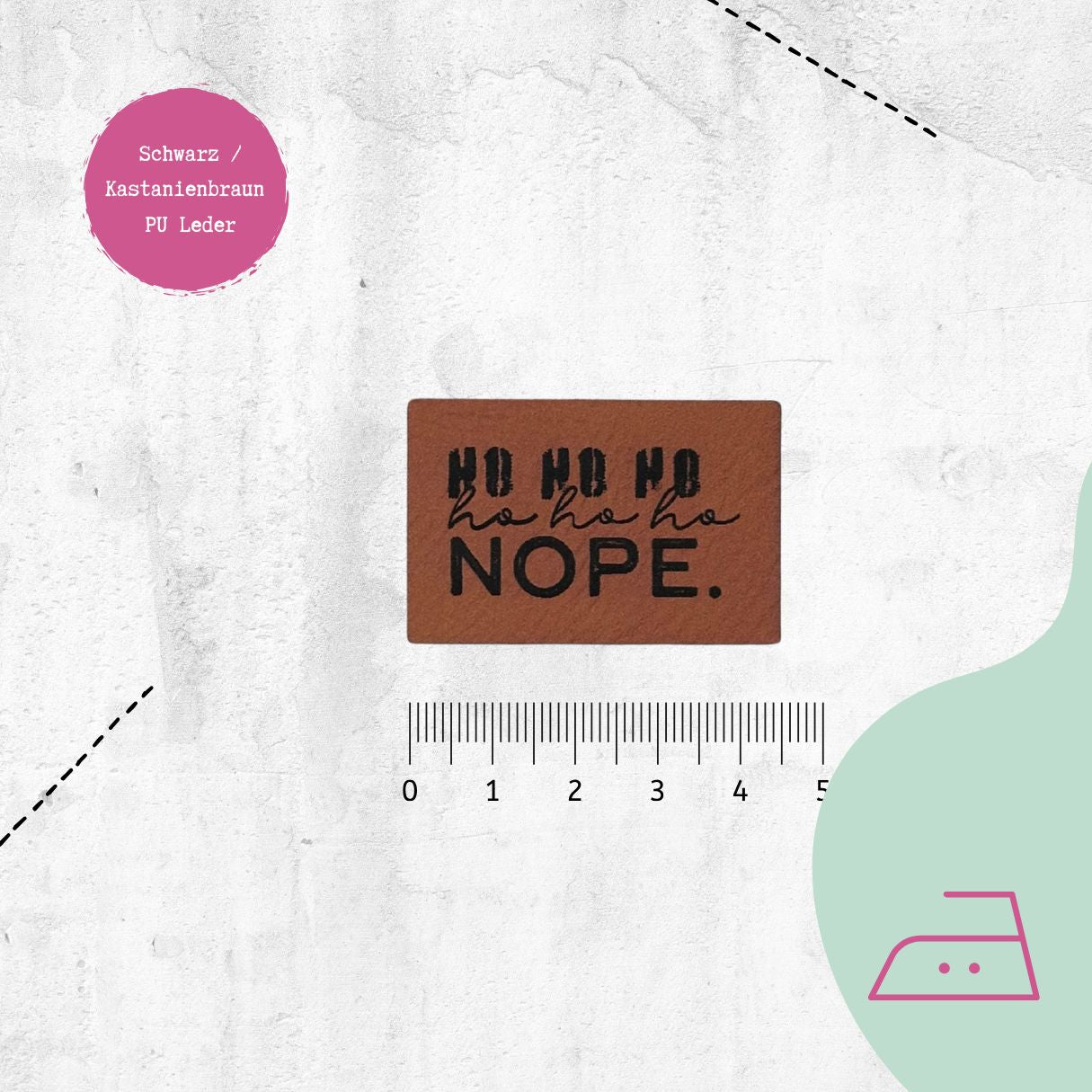 Kunstlederlabel "HoHoHO Nope" zum Aufbügeln |X-Mas Special