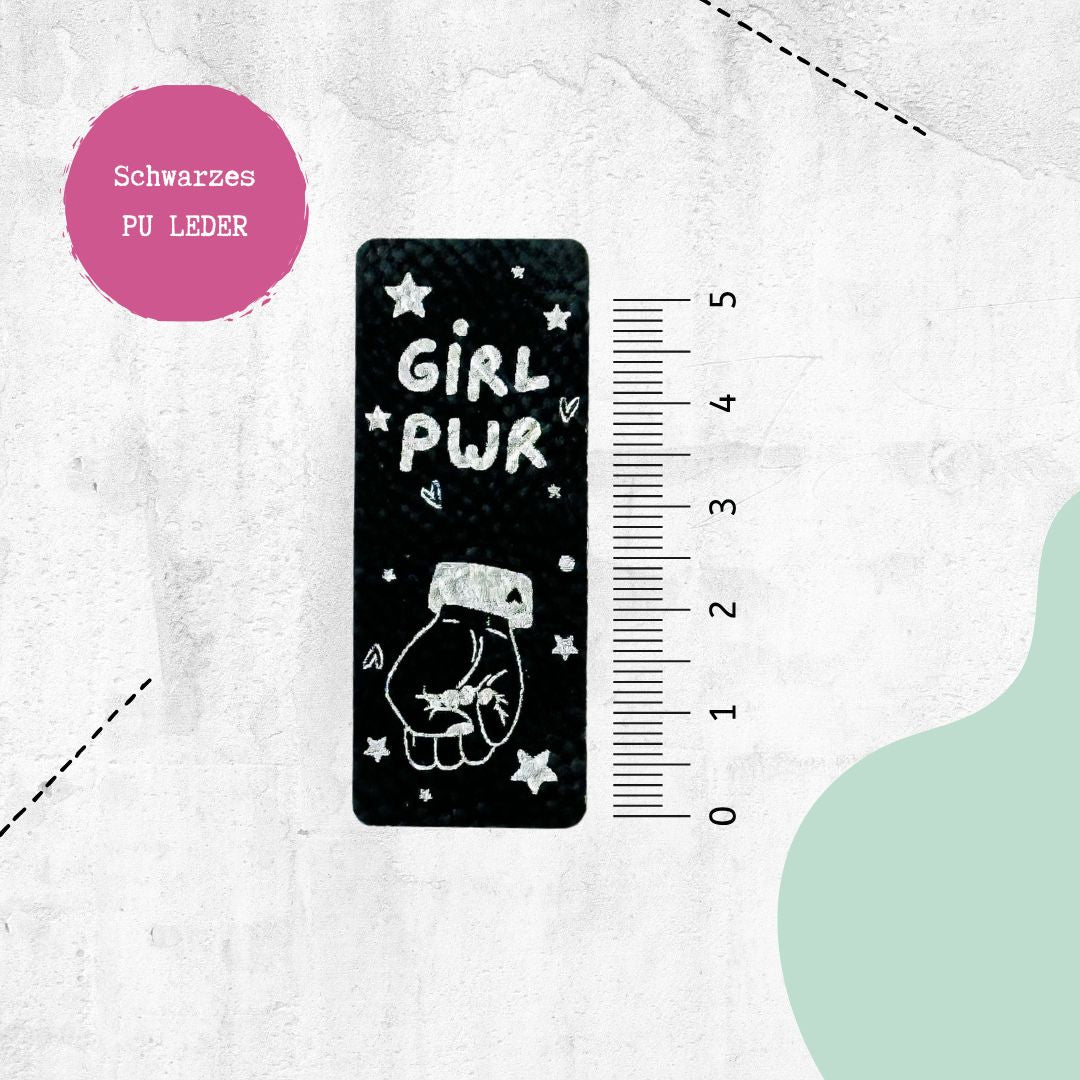 Klapp-Kunstlederlabel GIRL PWR - Graphic Jam 