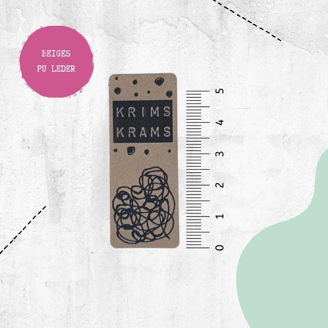 Klapp-Kunstlederlabel KrimsKrams - Graphic Jam 
