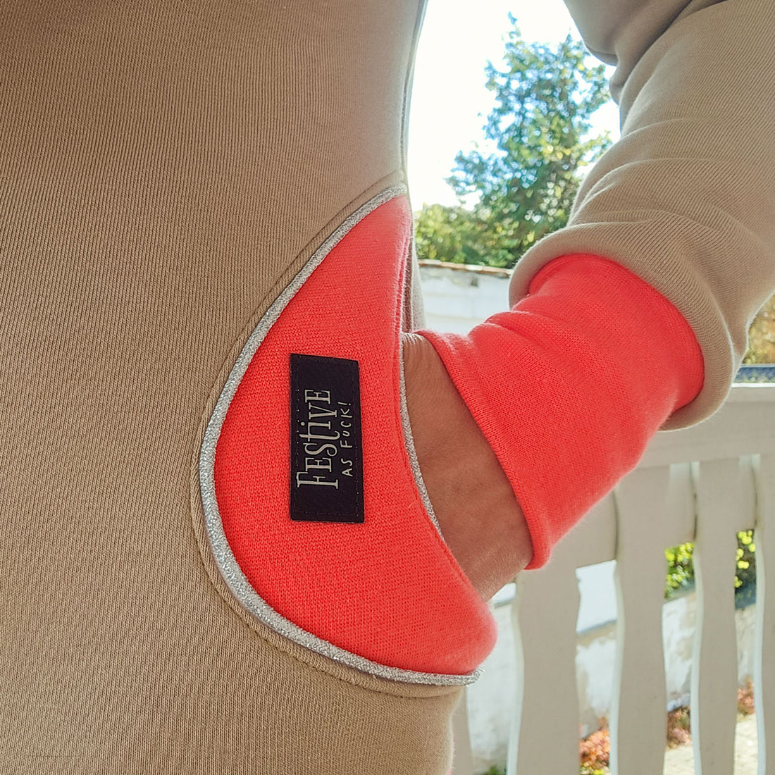 Kunstlederlabel &quot;Festive as f***&quot; | X-Mas Special