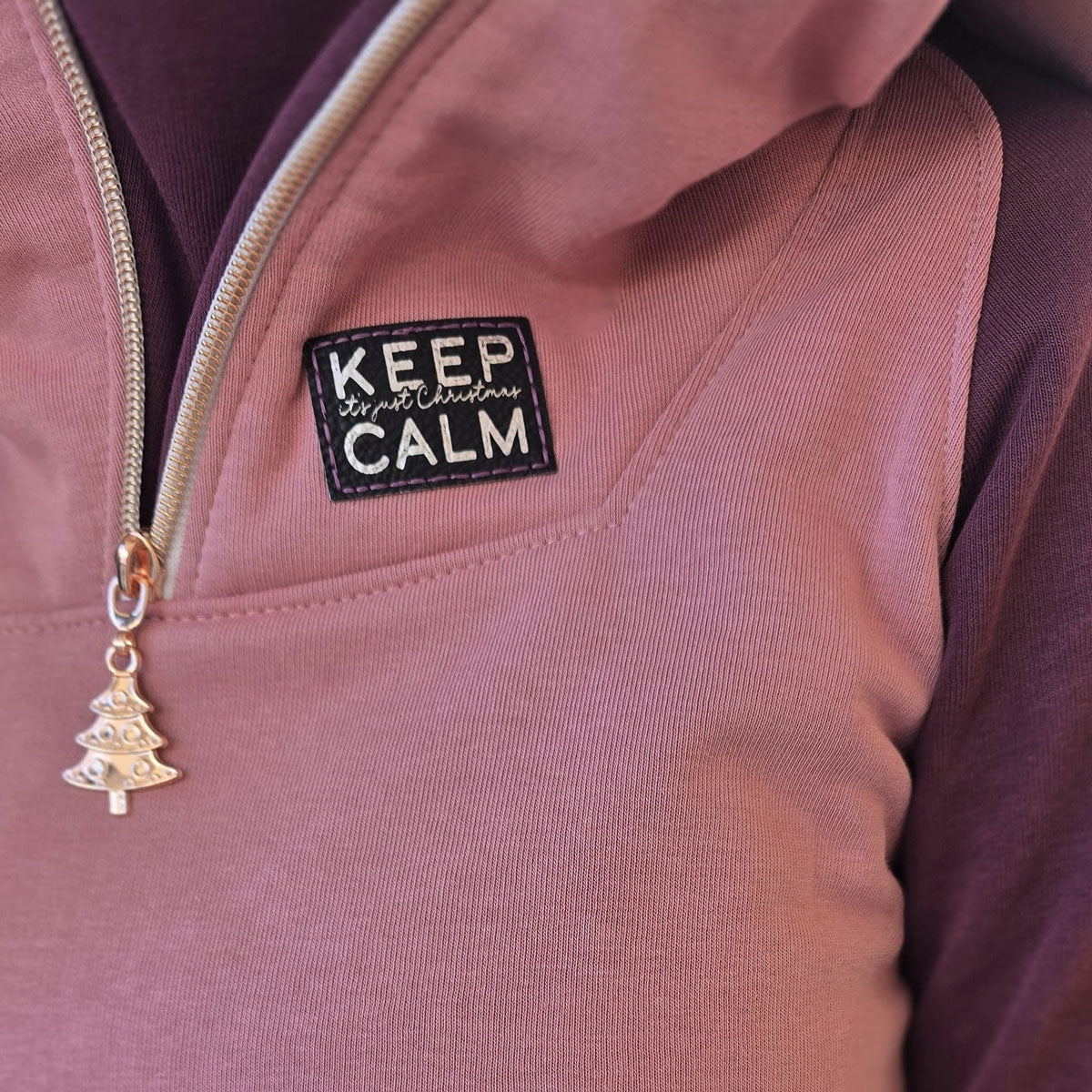 Kunstlederlabel &quot;Keep Calm&quot; zum Aufbügeln | X-Mas Special