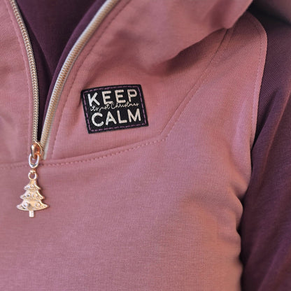 Kunstlederlabel &quot;Keep Calm&quot; zum Aufbügeln | X-Mas Special