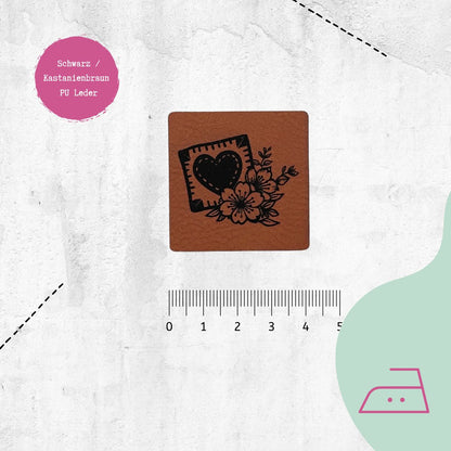 Kunstlederlabel &quot;Quiltliebe&quot; zum Aufbügeln