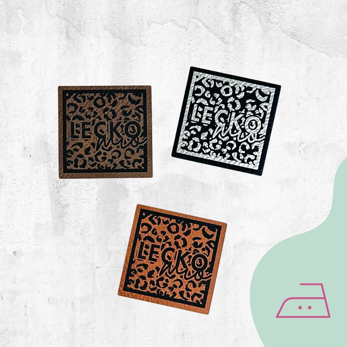 Kunstlederlabel &quot;LeckoMio&quot; zum Aufbügeln - Graphic Jam 