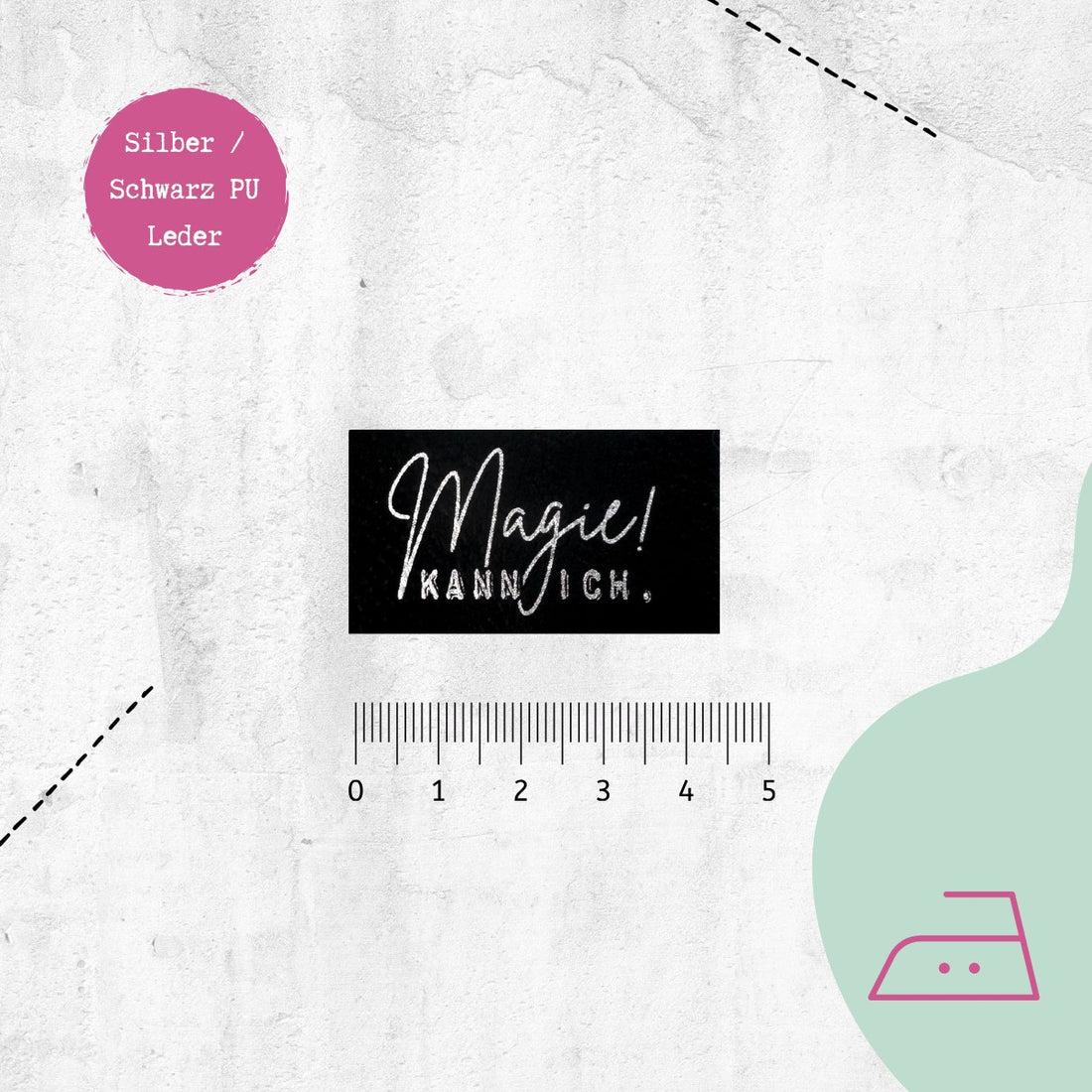 Kunstlederlabel &quot;Magie kann ich&quot; zum Aufbügeln