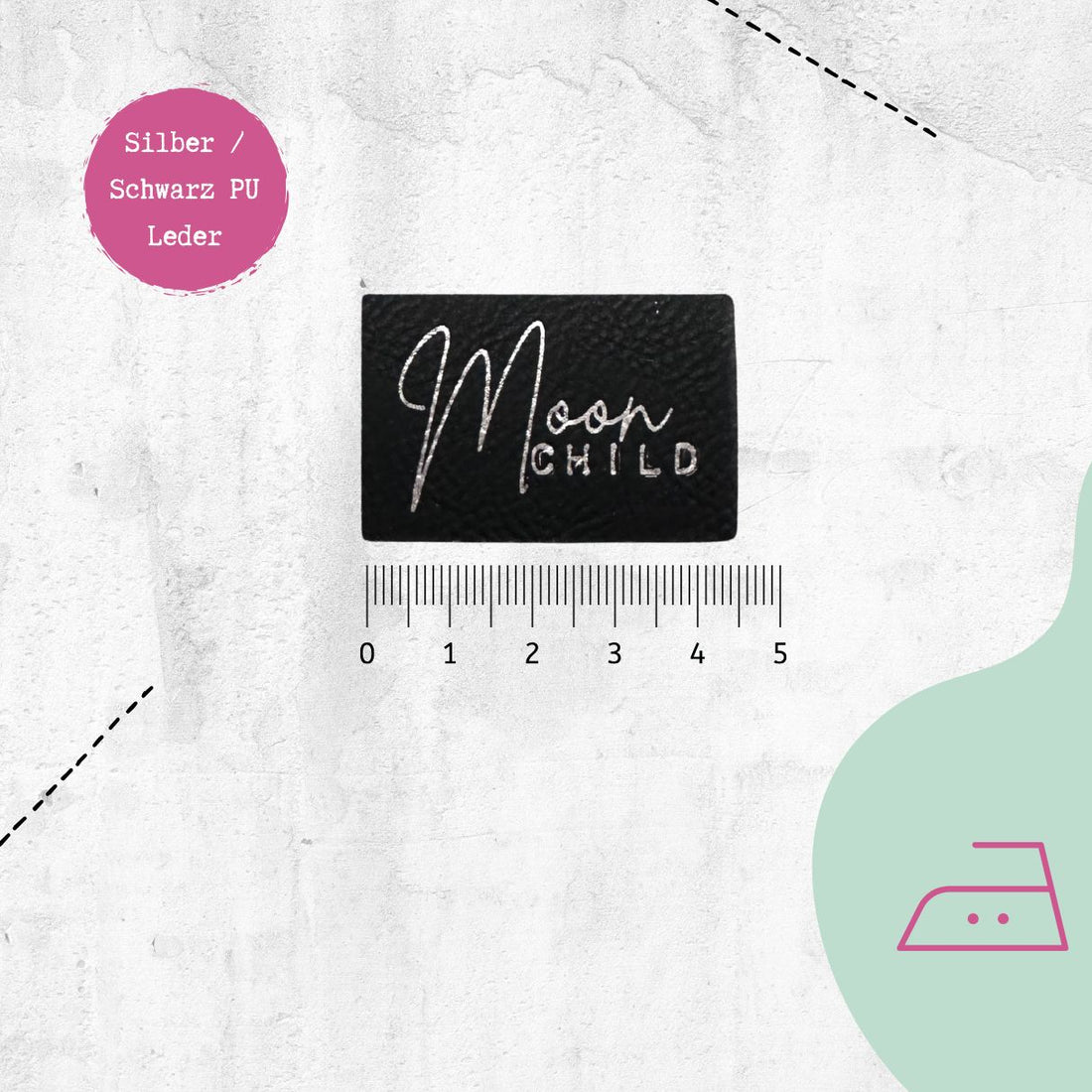 Kunstlederlabel &quot;Moonchild&quot; zum Aufbügeln | Pocket Stories