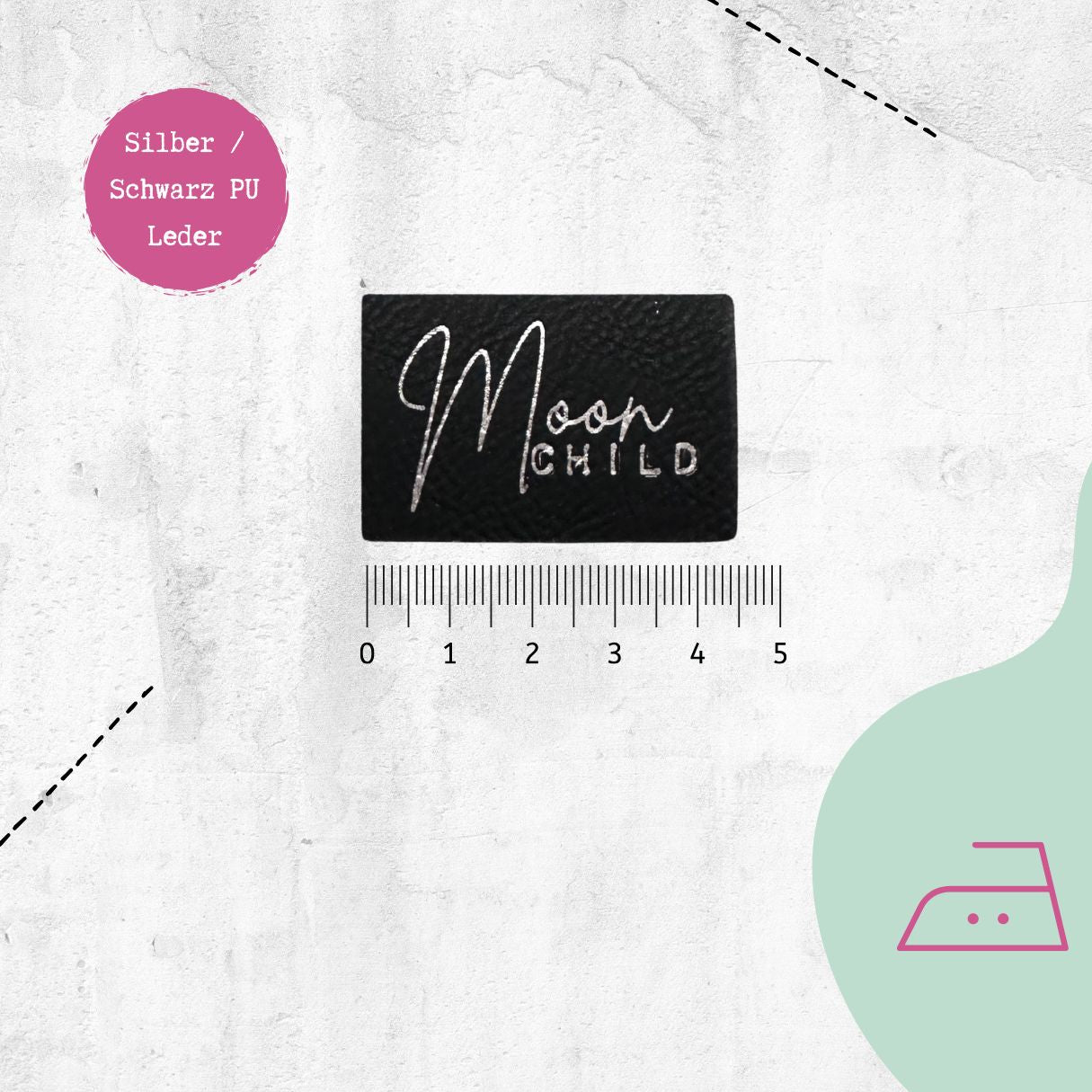 Kunstlederlabel &quot;Moonchild&quot; zum Aufbügeln | Pocket Stories