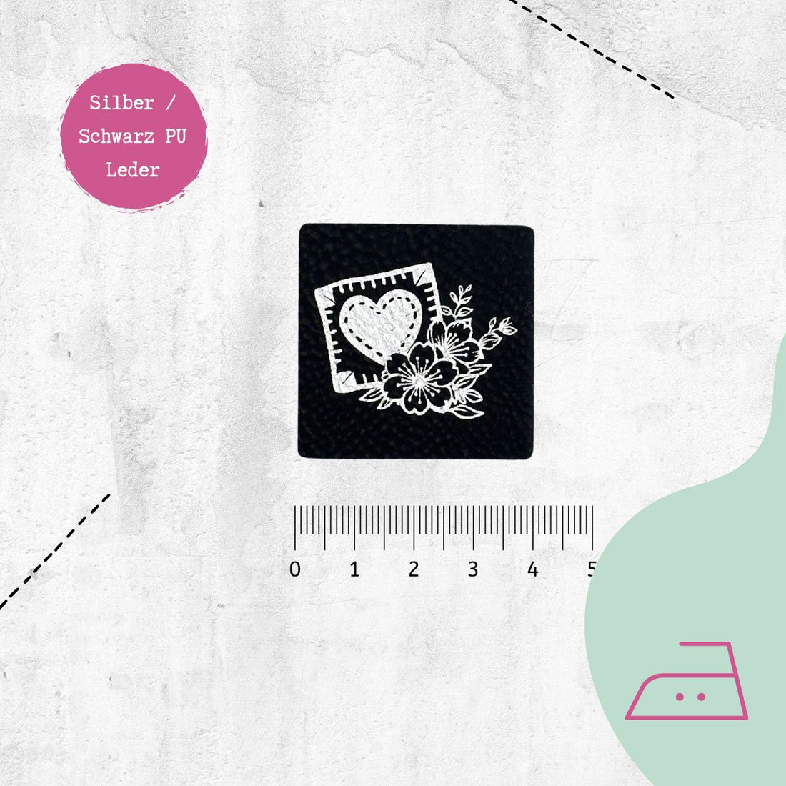 Kunstlederlabel &quot;Quiltliebe&quot; zum Aufbügeln