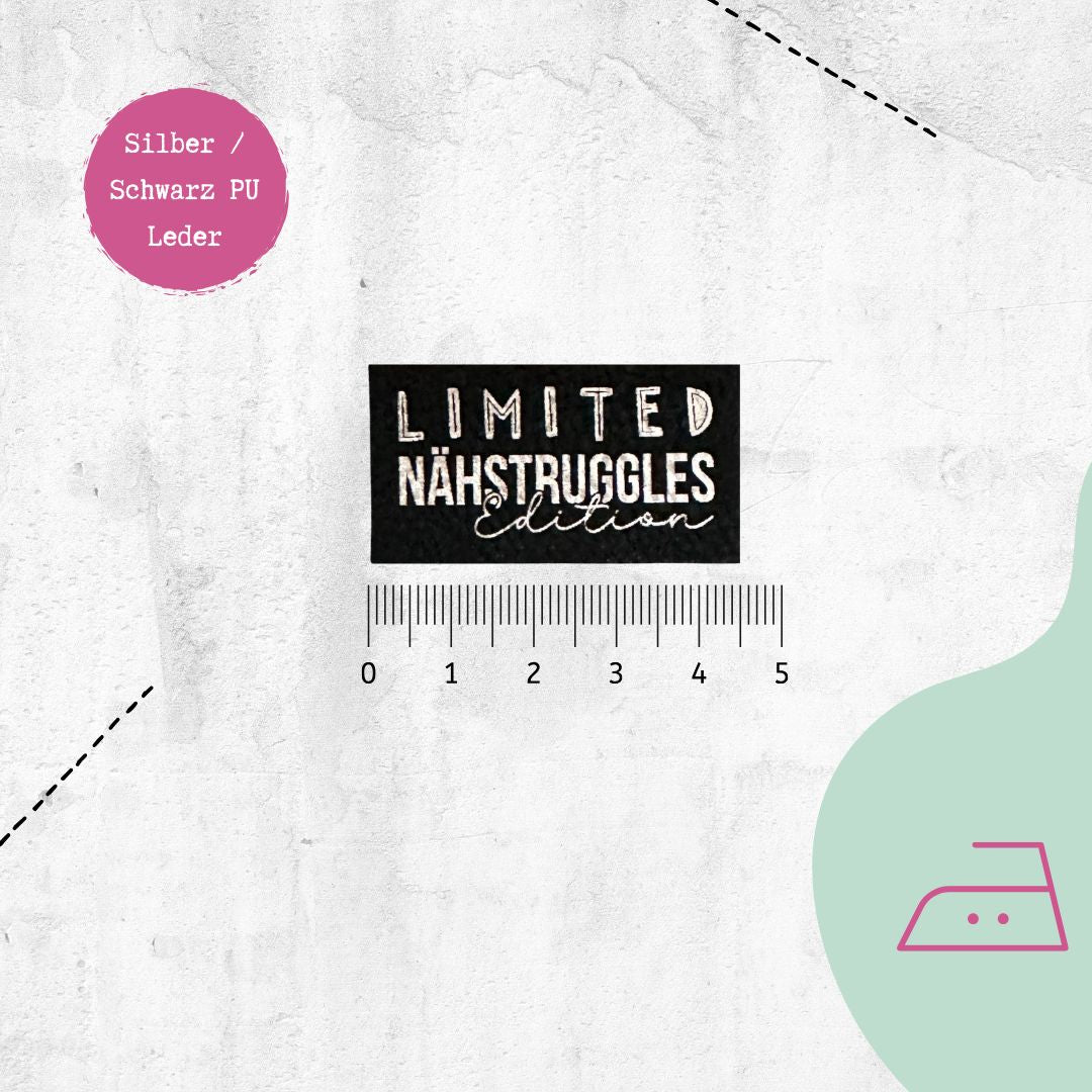 Kunstlederlabel &quot;Limited Nähstruggles&quot; zum Aufbügeln