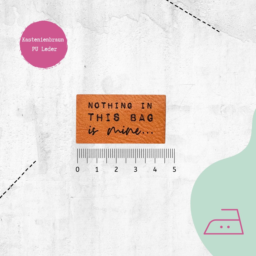 Kunstlederlabel &quot;Nothing&quot; zum Aufbügeln