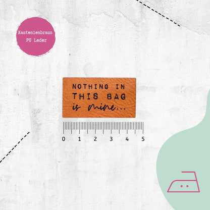 Kunstlederlabel &quot;Nothing&quot; zum Aufbügeln
