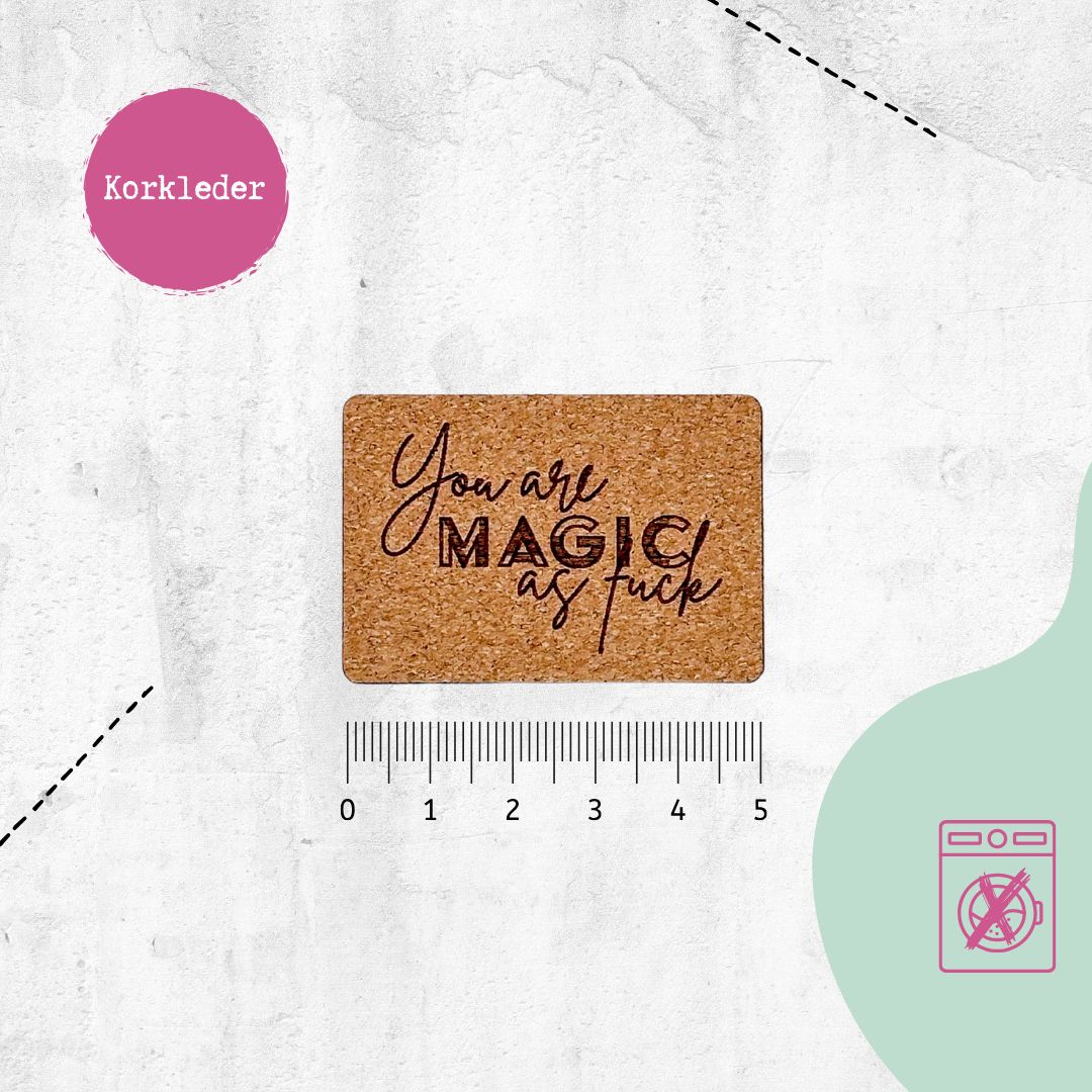Kunstlederlabel &quot;You are magic af&quot; für Accessoires - Graphic Jam 