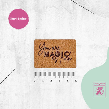 Kunstlederlabel &quot;You are magic af&quot; für Accessoires - Graphic Jam 
