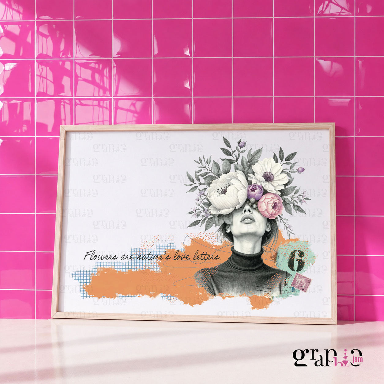 Art Print Flower Love Notes