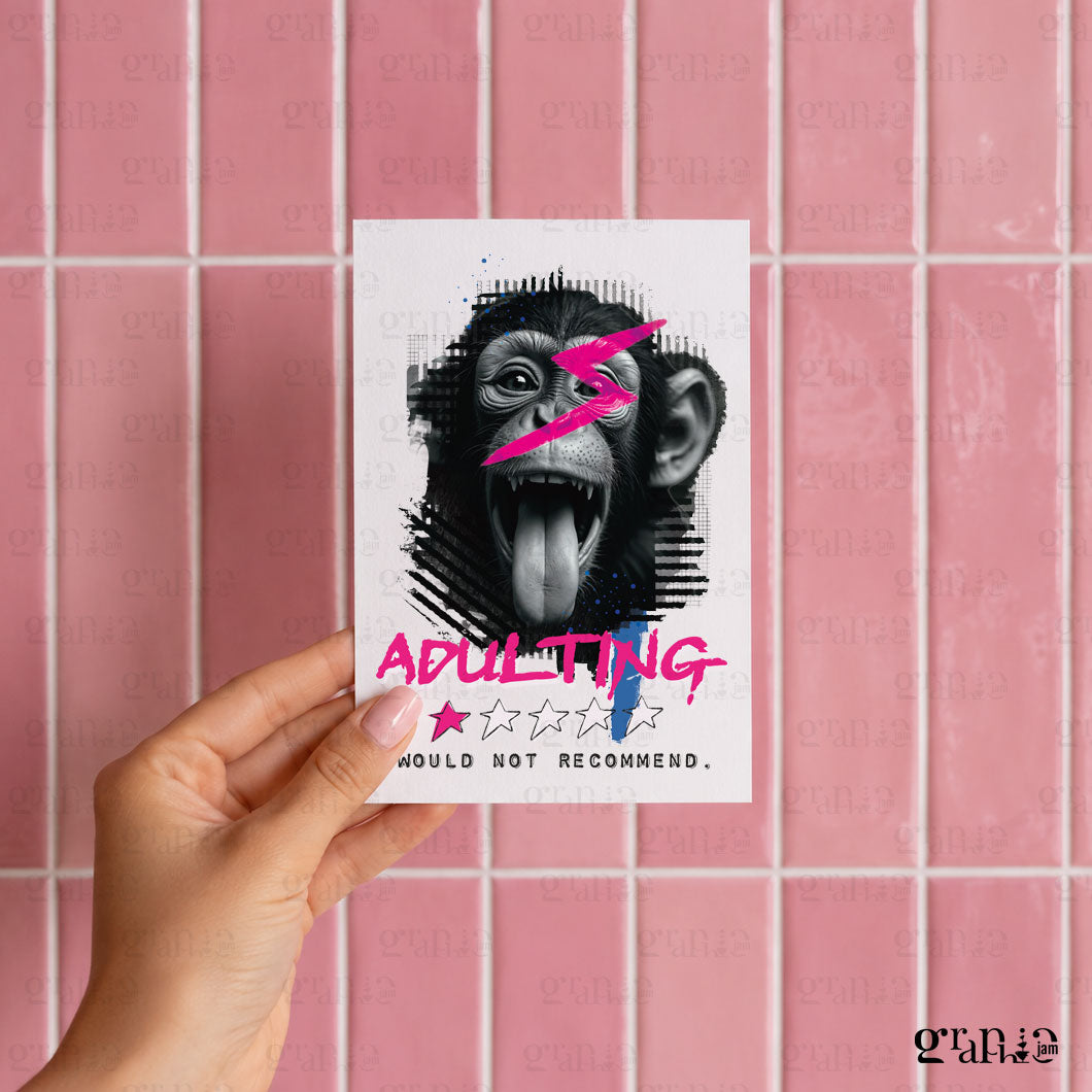 Postkarte Adulting A6