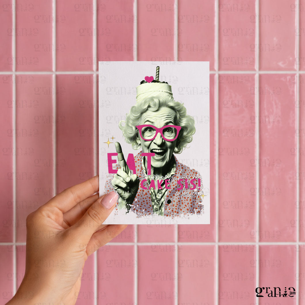 Postkarte Eat Cake A6