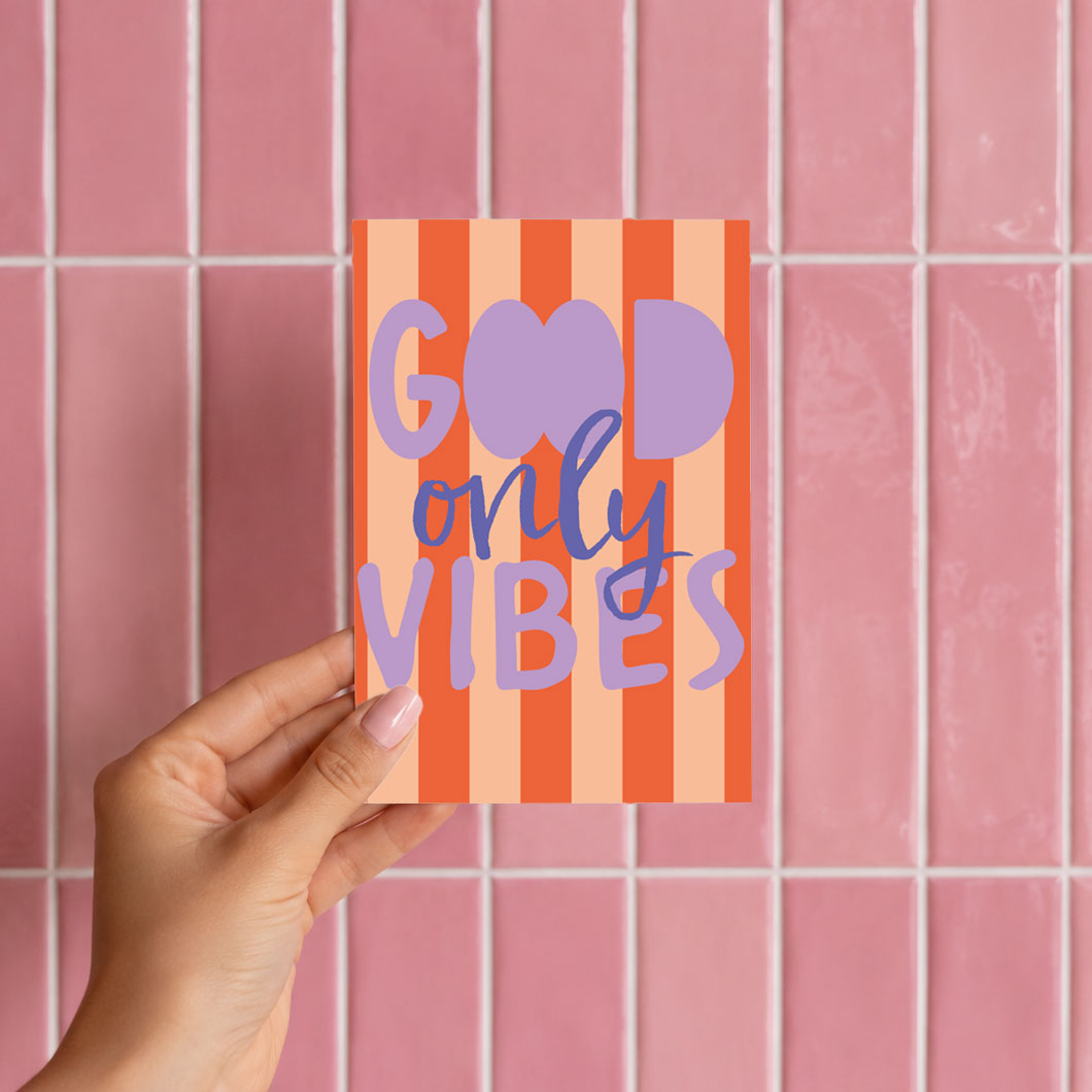 Postkarte Good Vibes A6