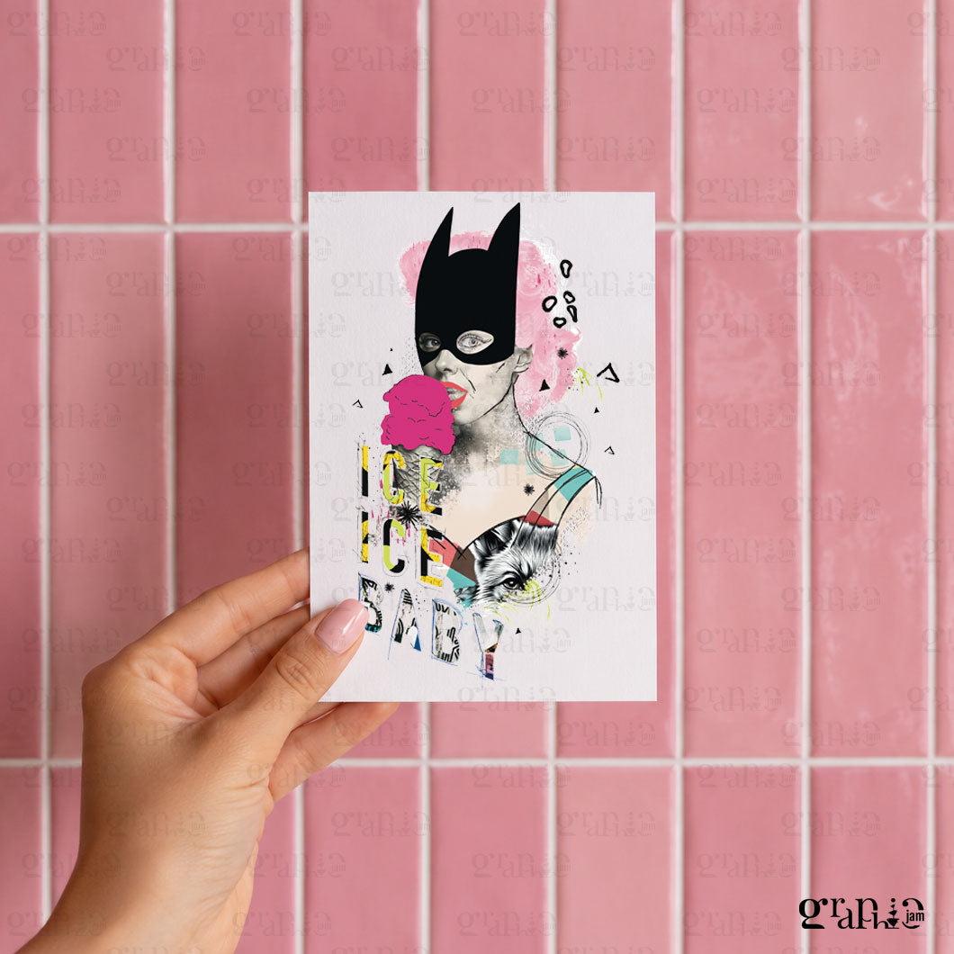 Postkarte Ice Ice Baby A6