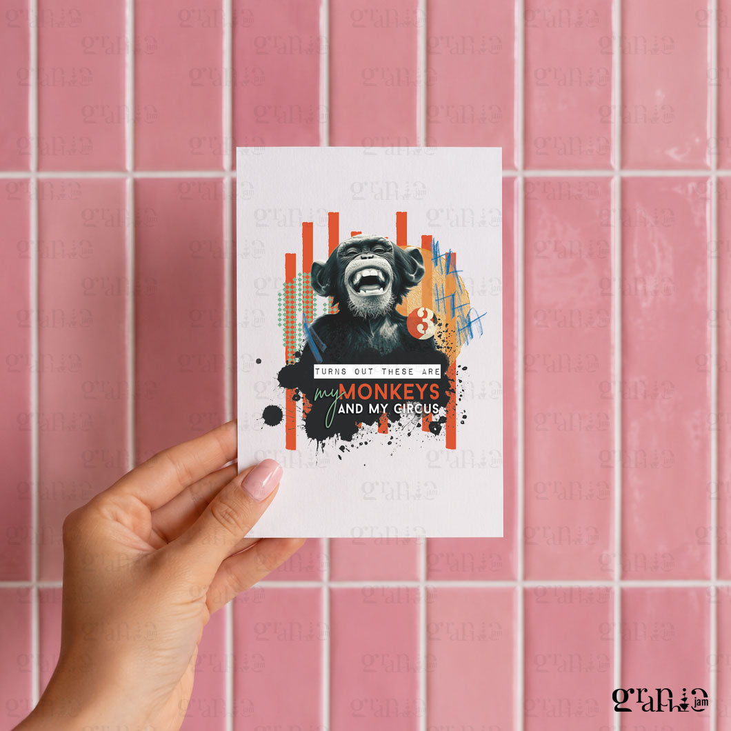 Postkarte Monkeys A6