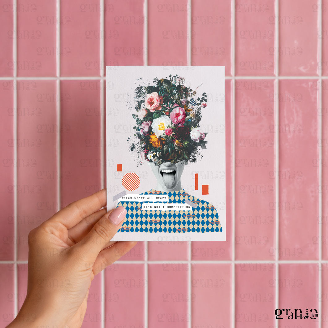 Postkarte Relax Crazy A6