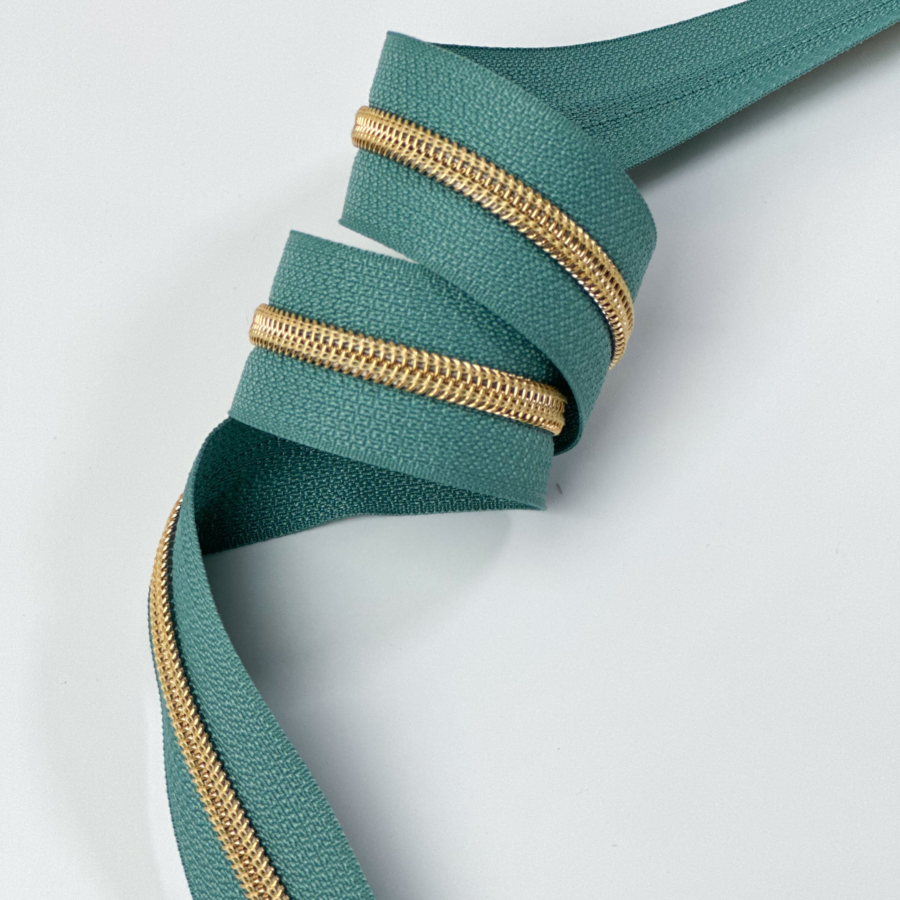 Reißverschluss Endlos Mineral Green Gold