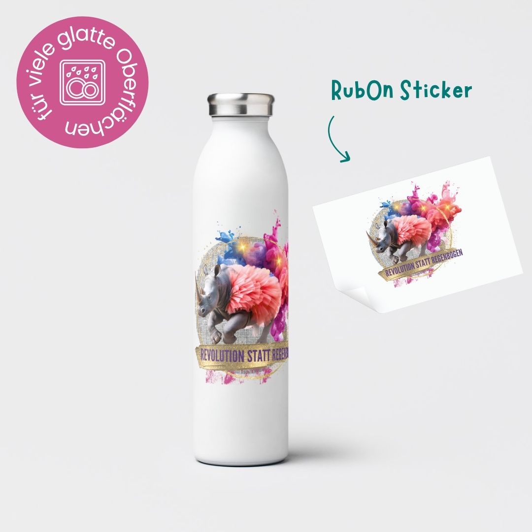 Rub-On Sticker &quot;Revolution statt Regenbogen&quot;
