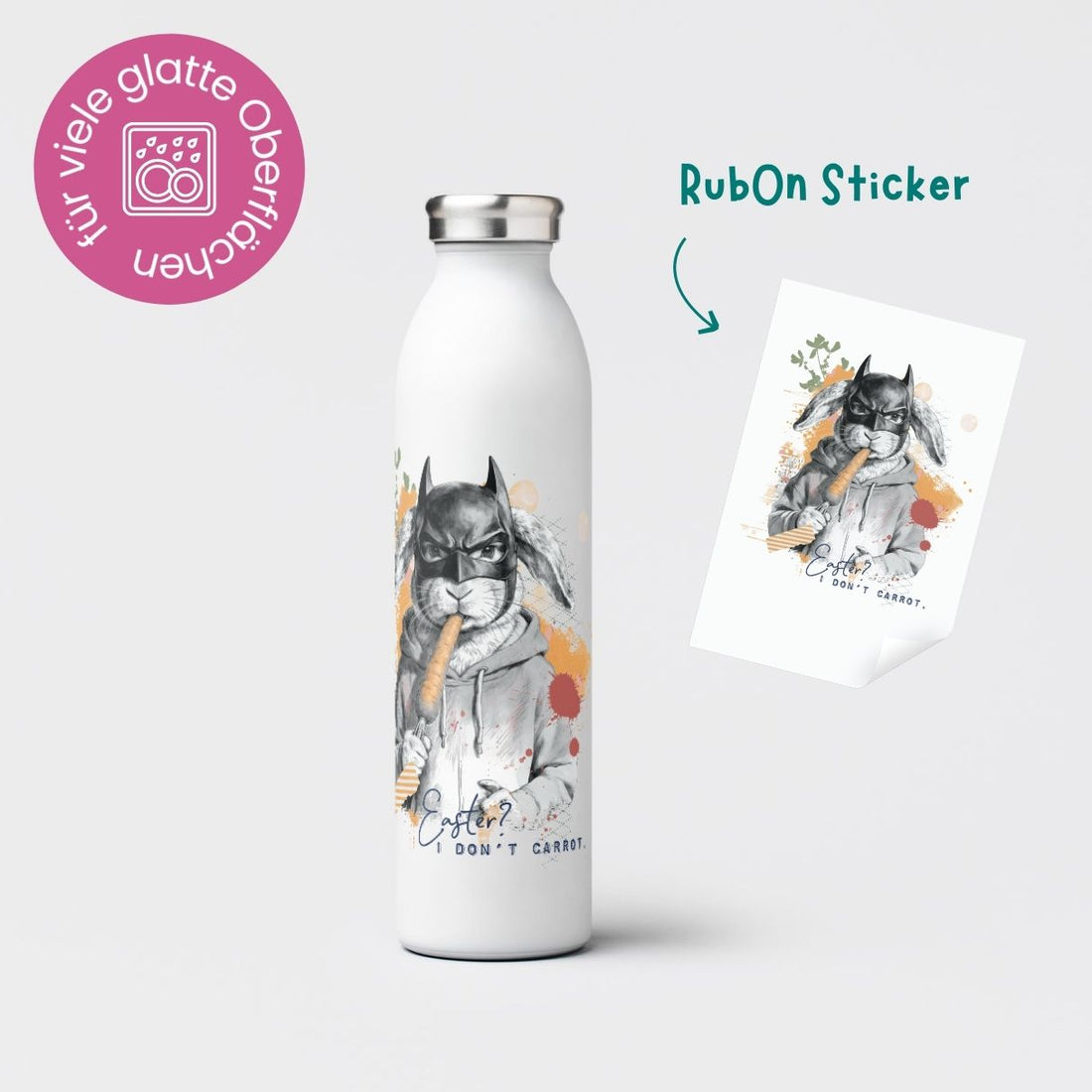 Rub-On Sticker "Moody Easter Rabbit"