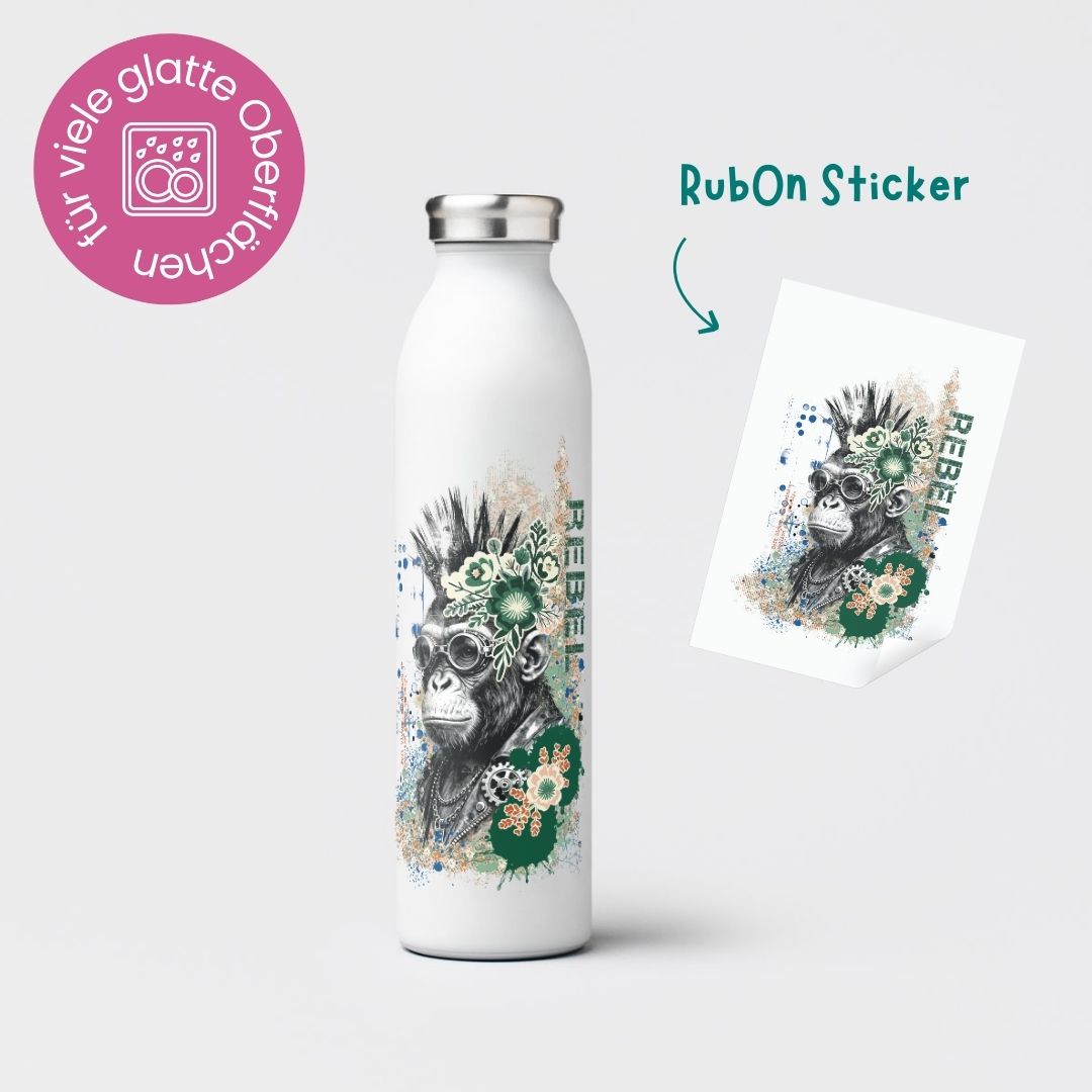 Rub-On Sticker "Rebel Blooms"