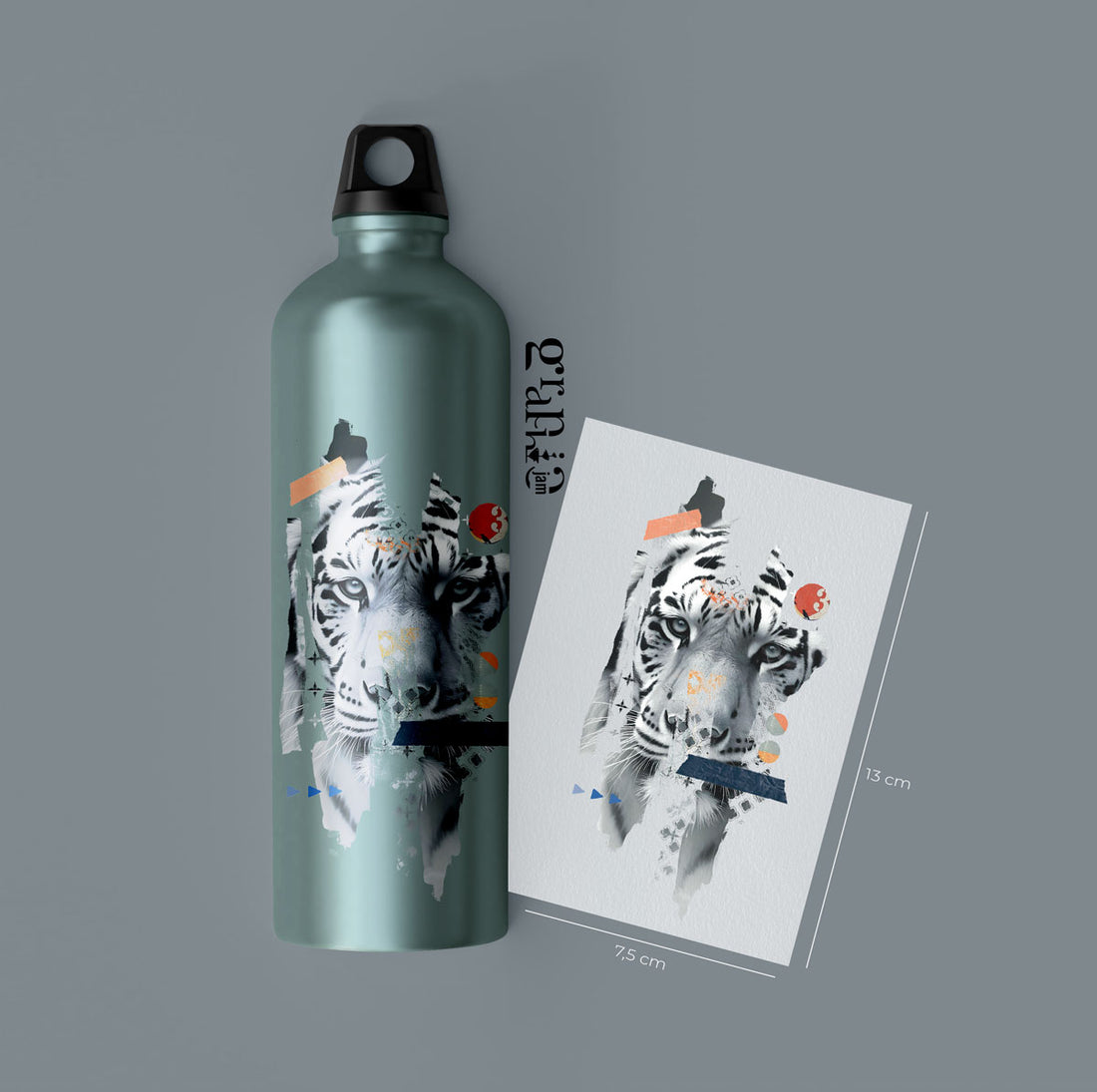 Rub-On Sticker &quot;Tigerherz&quot; - Graphic Jam 