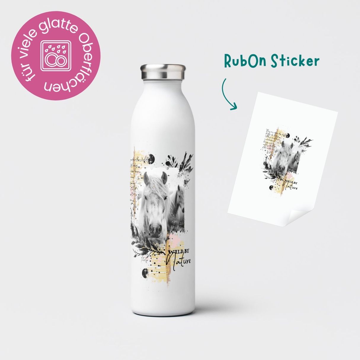 Rub-On Sticker "Wild Horses"