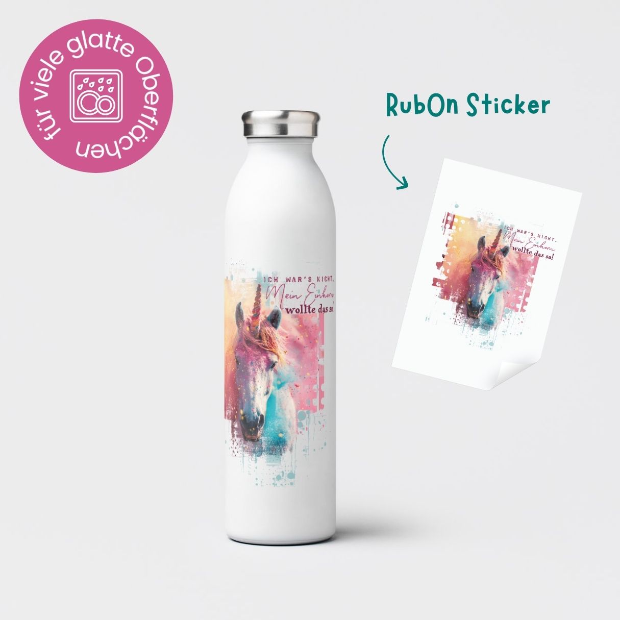 Rub-On Sticker "Mein Einhorn"