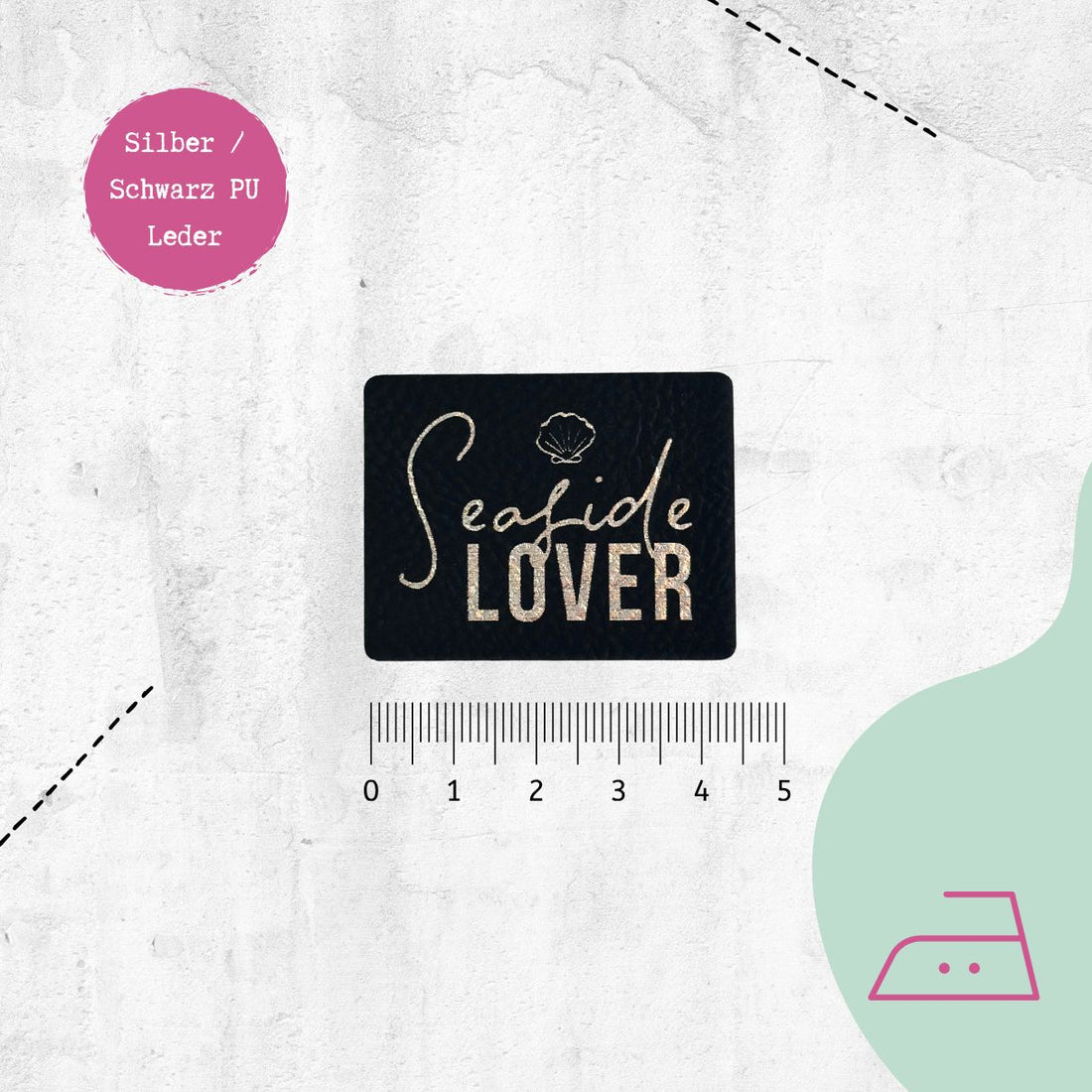 Kunstlederlabel "Seaside Lover" zum Aufbügeln