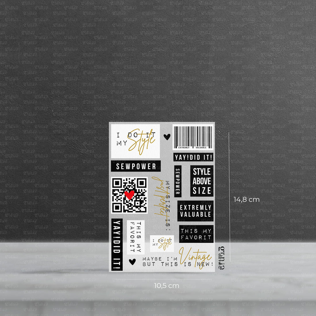 Bügelbilder Nählabels  im Set &quot;Sew Power&quot; - Graphic Jam 